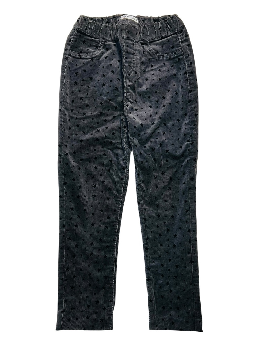 Girls' 10 Y Corduroy Gray Pull-on‎ Star-Print Jeans